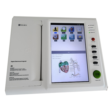 Analizörlü 12 Kanallı Monitör Elektrokardiyogram EKG Kaydedici EKG Makinesi