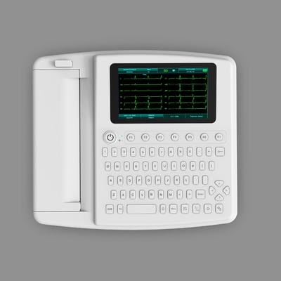 Yazıcı ile Tam Klavye Hastane Elektrokardiyogram EKG Makinesi
