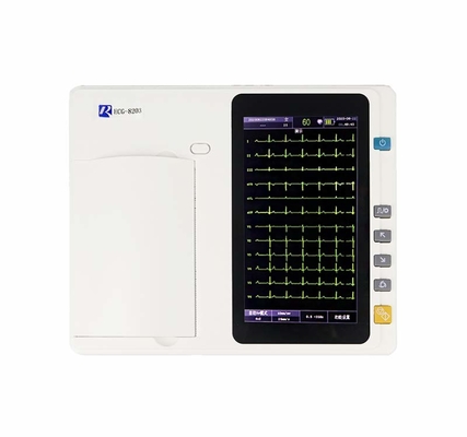 Taşınabilir Gerçek Zamanlı Analiz Dijital Kayıt Tıbbi EKG Makinesi 3/6 kanal 12 Leads