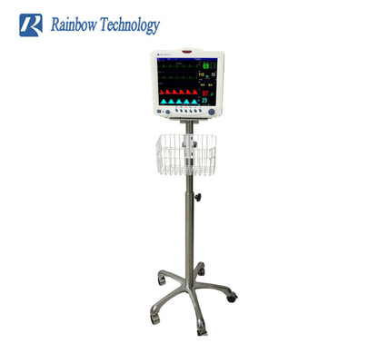 Sağlıklı Modern Tarzı Klinik Arabası Monitor Arabası Hasta Monitörü