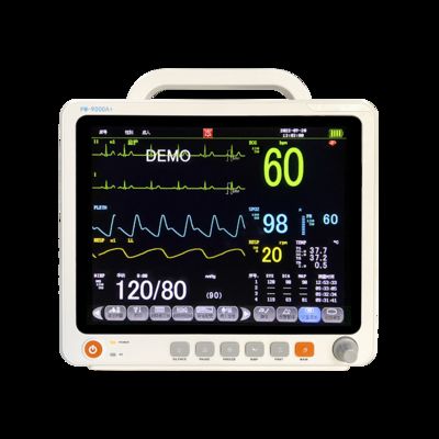 Dokunmatik Ekranlı ve Renkli LCD Ekranlı, EKG/HR/SOL/SPO2/NIBP/Sıcaklık İzleme için Taşınabilir 12.1 İnç Çok Parametreli Hasta Monitörü