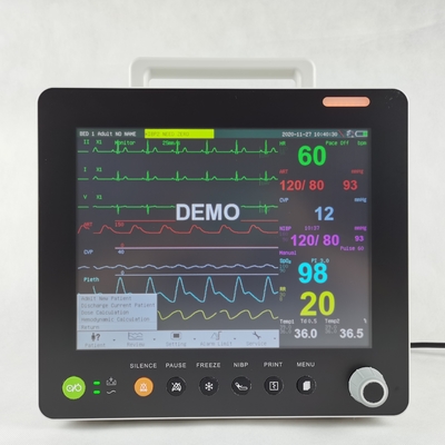 3 5 Kurşun EKG ile 15 İnç Modüler Dokunmatik Ekran Hasta Monitörü USB Wifi Modülü