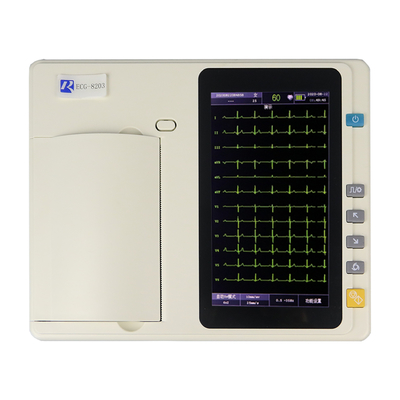 Hastane 7 İnç Renkli TFT LCD için Otomatik analiz Ev EKG Makinesi