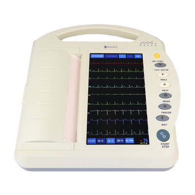 10.1 İnç Renkli LCD Tıbbi EKG Makinesi Eşzamanlı Toplama 12 Kurşun