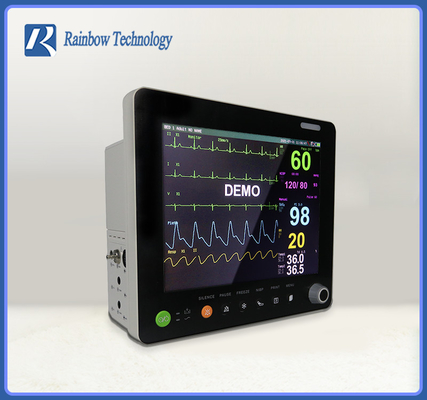 Dijital SpO2 Dokunmatik Ekranlı Hasta Monitörü Çift IBP Kablolu ve Kablosuz Ağ