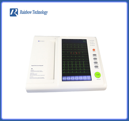 Dokunmatik Operasyon Tıbbi EKG Makinesi Termal Yazıcıda Yerleşik Gizli Sap