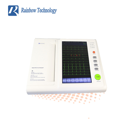 RS232 USB arabirimleri Tıbbi EKG Makinesi OEM 12 Kurşun EKG Makinesi Taşınabilir