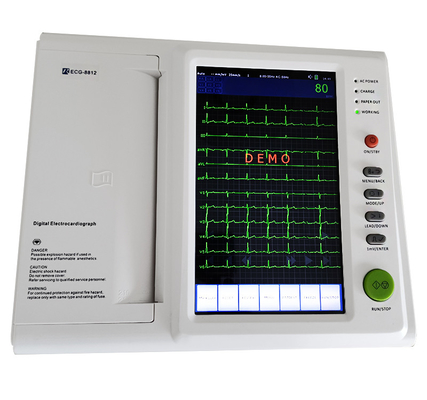 Analizörlü 12 Kanallı Monitör Elektrokardiyogram EKG Kaydedici EKG Makinesi