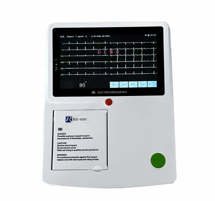 Fabrika Fiyatı Taşınabilir 7 Inç Dokunmatik Ekran 12 Kurşun 3/6 Kanal EKG Makinesi