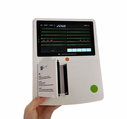 Ekstremite Elektrotları Dokunmatik Ekranlı 12 Kanallı Dijital EKG Makinesi Yüksek Çözünürlük