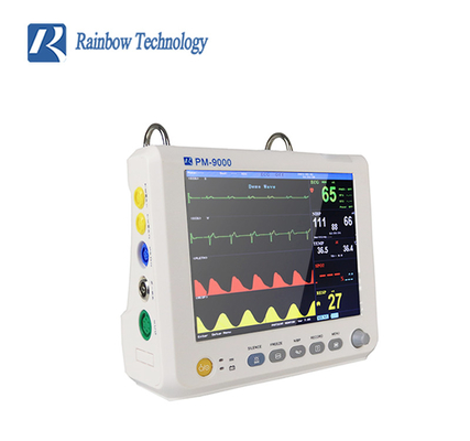 Hastane donanımı EKG ICU Multi Parameter Hasta taşınabilir monitörü