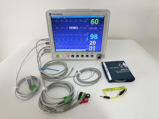 ICU Yatak kenarında çok parametreli monitörler tıbbi 12.1 inç çok parametreli hasta monitörü