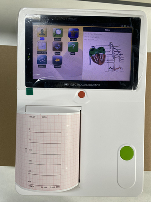 Taşınabilir 7 inçlik dokunmatik ekran 12 Kurşun 3 Kanal EKG Makinesi