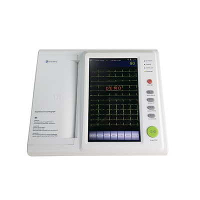 Elektrokardiyograf 12 Kanal EKG Analizi Büyük Taşınabilirlik Hastane Klinik için Konforlu Operasyon
