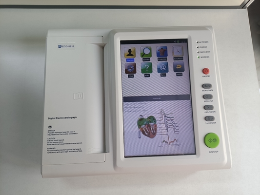 Elektrokardiyograf 12 Kanal EKG Analizi Büyük Taşınabilirlik Hastane Klinik için Konforlu Operasyon