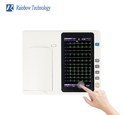 7 inç renkli TFT-LCD dokunmatik ekran elektrokardiyogram dijital EKG makinesi