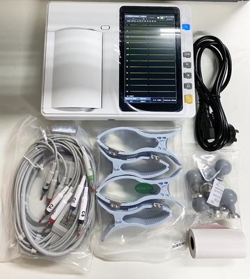 7 inç renkli TFT-LCD dokunmatik ekran elektrokardiyogram dijital EKG makinesi