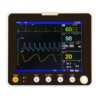 EKG Yoğun Bakım Çok Parametreli Hasta Taşınabilir Monitör Hastane Ekipmanı İsteğe Bağlı ETCO2 Hayvan Versiyonu