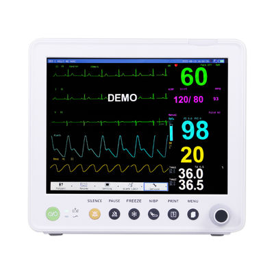 Multi Parameter Patient Monitor with 16 Languages Support ETCO2/2-IBP/Wall Mount/Trolley/CMS Optional and Class II Instrument Certification