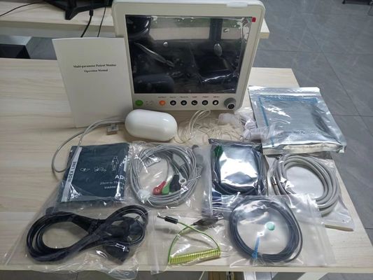 Multi Parameter Patient Monitor with 16 Languages Support ETCO2/2-IBP/Wall Mount/Trolley/CMS Optional and Class II Instrument Certification