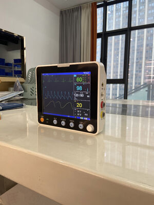 8 inç renkli LCD ekran 6 parametreler Hastane İlk Yardım Hasta Monitörü