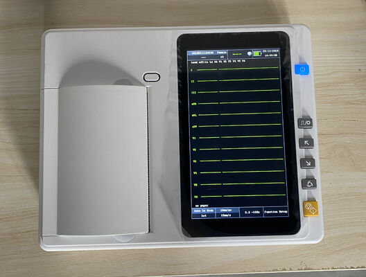 Hastaneler için güç kaynağı olan 6 Kanal 7 Inç LCD Ekranlı El Tıbbi EKG/EKG Cihazı