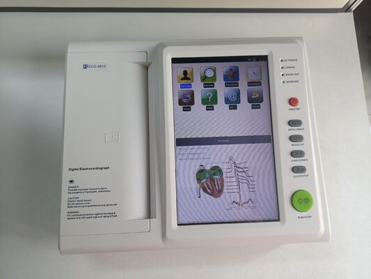 Tıbbi Elektrokardiogram Yazıcısı Yazılım Dokunmatik Ekran Kanallarla Dizüstü Bilgisayar Lider EKG Güç Kaynağı Elektrikli Malzeme