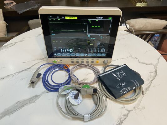 EKG 12.1 Inch Screen 6 Multi-parameter Patient Monitor Hastane Ev Kullanımı ISO13485 Sertifikalı Sınıf II Tıbbi Ekipman ICU