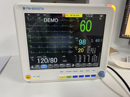 EKG SPO2 NIBP TEMP RESP ile taşınabilir yatak yanı monitörü Seçenekli ETCO2-Sınıf II 1 yıllık garanti