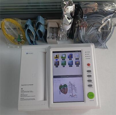 EKG Makinesi 12 Kanal Portatif El EKG Monitörü 10.2" Renkli Dokunmatik Ekran ve Dahili Pil