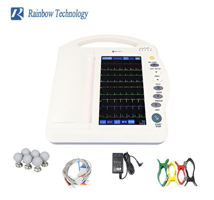 LCD/LED Tıbbi EKG Makinesi Çoklu Liderli USB/Bluetooth/WiFi Veri Aktarımı